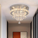 Crystal Chandelier Chrome Ceiling Lamps Led Flush Mount Light