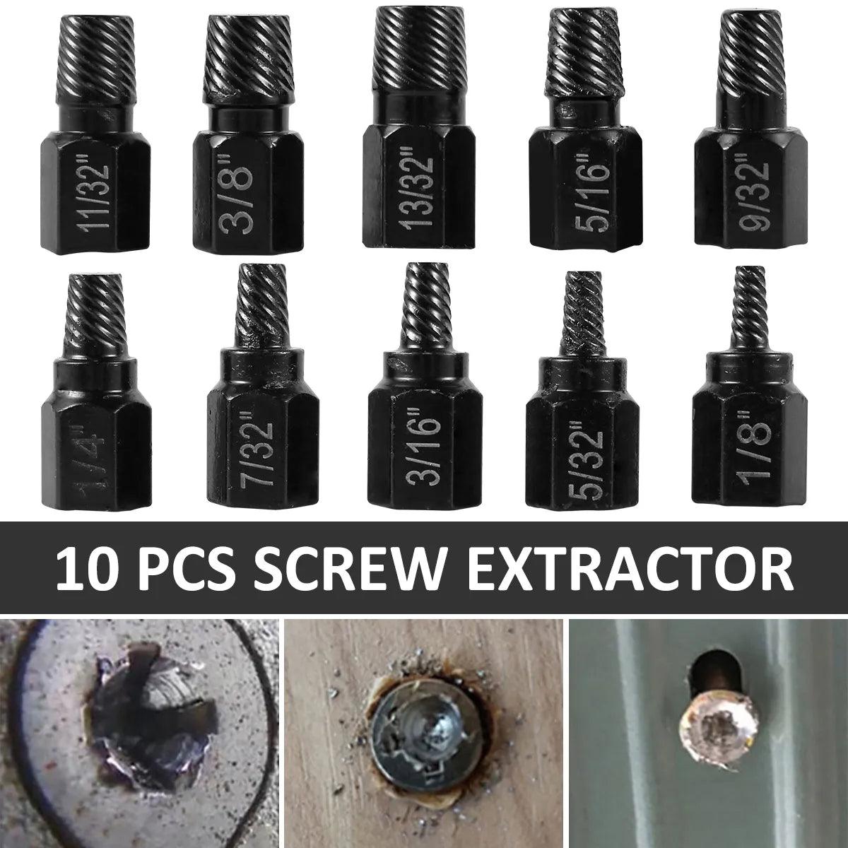 Alloy Steel Screw Extractor Set for Damaged Fastener Removal  ourlum.com   