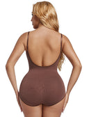 Seamless Backless Bodysuit Shapewear for Women with Open Crotch & Tummy Control