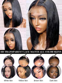 Premium 13x4 Lace Front Glueless Human Hair Wig Short Bob