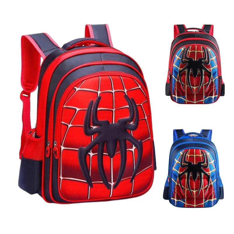 Kids Waterproof Backpack - Large Capacity Spider King Bag for Ages 2-16