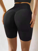 Ultimate Confidence Seamless High Waist Push-Up Gym Leggings  ourlum.com Short Black S 