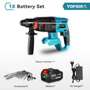 Yofidra 26MM Brushless Electric Hammer Drill Multifunctional Rotary Cordless Rechargeable Power Tools For Makita 18V Battery  ourlum.com 1Xbxattery option 4 EU Russian Federation