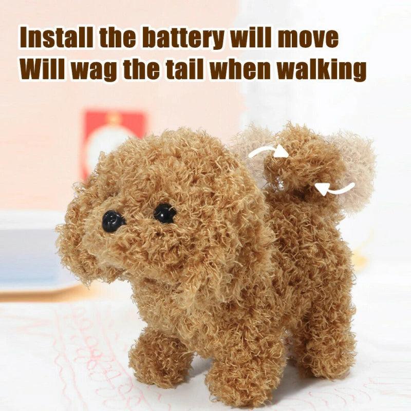 Adorable Interactive Plush Robot Dog Toy with Walking Feature  ourlum.com   