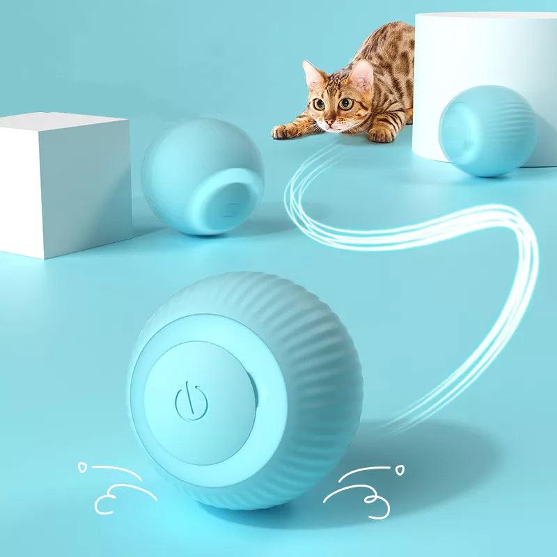 Electric Rolling Cat Toy for Indoor Interactive Playing  ourlum.com   