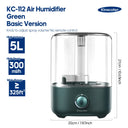 KINSCOTER 3L Ultrasonic Air Humidifier with Remote Control and Timer - Large Capacity Aroma Diffuser for Home and Plants