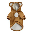 Cozy Plush Winter Pet Jacket for Small Dogs and Cats  ourlum.com Coffee bear XS 