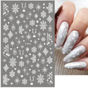 Winter Snowflake Nail Art Stickers for Holiday Glam Designs