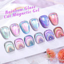 9D Cat Magnetic Gel Nail Polish Pink Purple UV Varnish