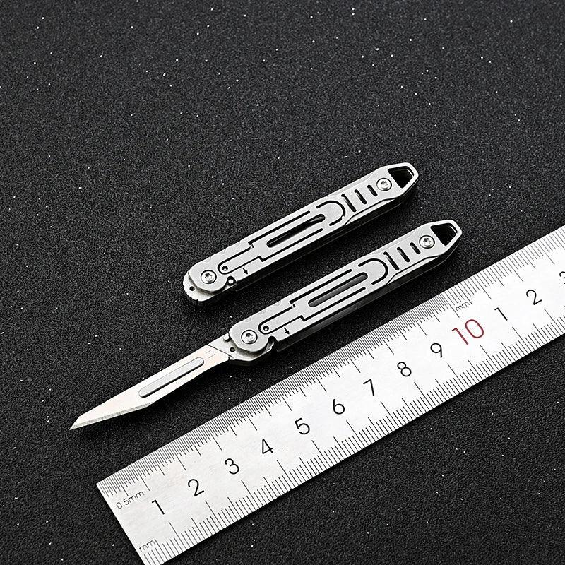 Stainless Steel Folding Scalpel Knife: Precision Cutting Tool for Outdoor Activities  ourlum.com   