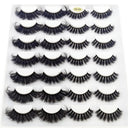 5-14Pairs Fluffy Lashes 10-25mm 3D Mink Lashes Long Thick Natural False Eyelashes Wholesale Lashes Vendors Makeup Mink Eyelashes  ourlum.com 14 pairs SD-09  