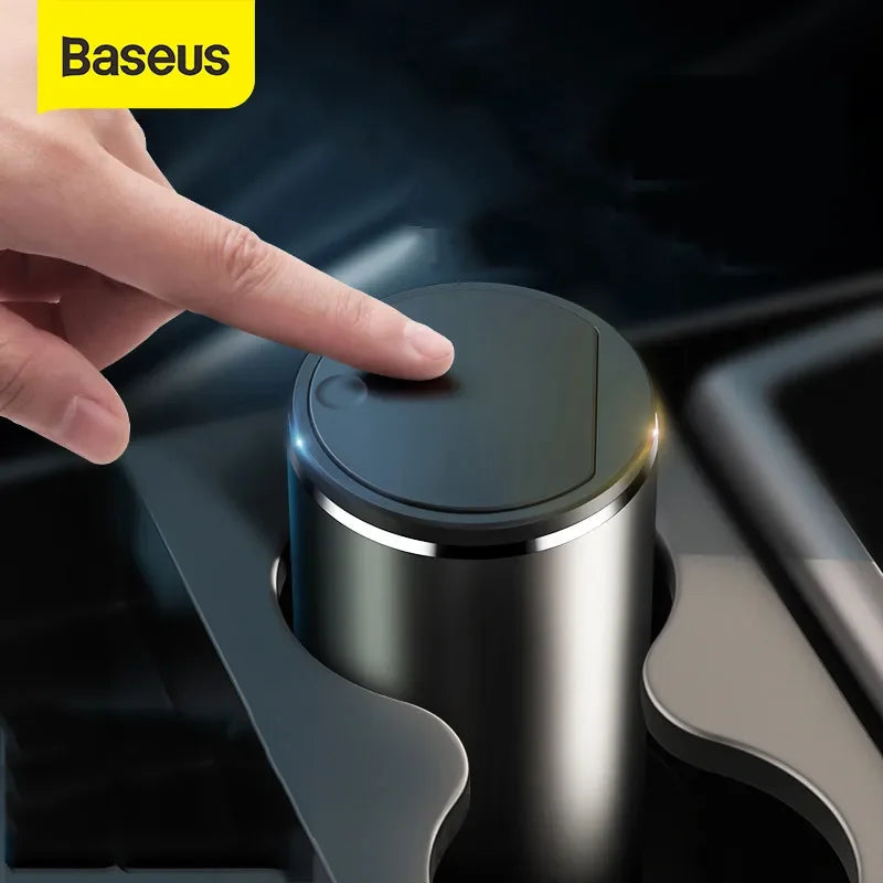 Baseus Car Trash Bin Alloy Garbage Can For Car Dustbin