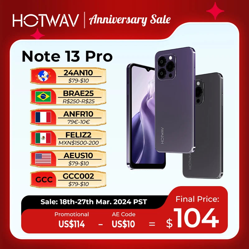 HOTWAV Note 13 Pro Smartphone - Ultimate Mobile Experience with 50MP Camera and 5160mAh Battery  ourlum.com   