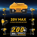 High-Capacity Dewalt 20V 9000mAh Li-ion Battery For Tools