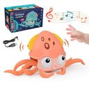 Induction Escape Crab Interactive Learning Toy: Flashing Lights, Engaging Sounds, Remote Control - Fun & Educational  ourlum.com Rechargeable-Yellow 1  