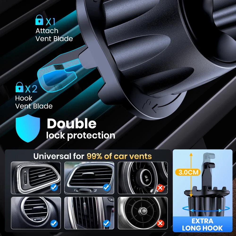 TOPK Magnetic Car Phone Holder: Versatile Secure Mount for iPhone Samsung  ourlum.com   