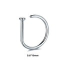 1PC 316L Stainless Steel Double Spiral Nose Hoop Ring