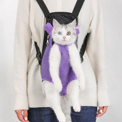 Mesh Dog & Cat Carrier Backpack: Stylish & Breathable Travel Bag