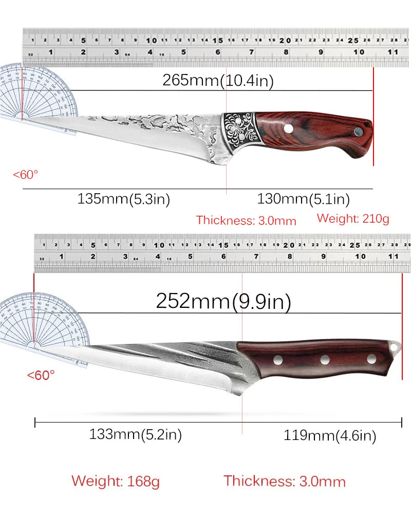 Professional High Carbon Clad Steel Chef Cleaver Knife