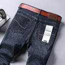 2025 Fashion Classic Blue Black Denim Trousers Men's Jeans