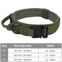 Tactical Dog Collar for Medium Large Pet Walking Training  ourlum.com army green M 