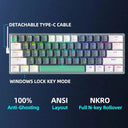 MACHENIKE K500-B61W Wireless Mechanical Keyboard 60% ANSI Layout