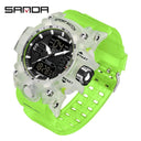 SANDA Men Sports Watch Military Design Upgrade Dual Display