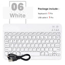 Wireless Bluetooth Keyboard: Ultra-Slim Design for iPad iPhone Tablet  ourlum.com white-no mouse  