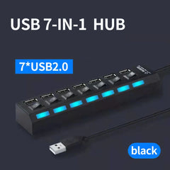 OLAF USB Hub: Enhance Connectivity with 7 Port Multi Splitter