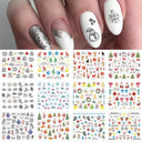 Winter Hedgehog Nail Art Stickers for Charming Nails