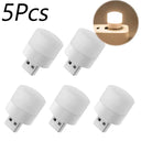 1/10Pcs Mini USB Night Light Warm White Eye Protection Lamp