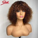 Honey Water Wave Blonde Pixie Bob Wig Trendy Human Hair