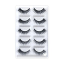 New Full 5 Pairs one box 3D Mink Hair False Eyelashes Natural Thick Long Eye Lashes Wispy Makeup Beauty Extension Tools H13  ourlum.com 5Pairs32  