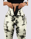 Trendy Gradient Tie Dye Leggings with Pockets for Women - Stylish Yoga Pants  ourlum.com D S 