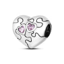 Pink Silver Plated Butterfly Flower Charm Beads for Jewelry