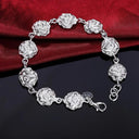 Sterling Silver Chain Bracelet Elegant Party Wedding Gift