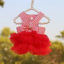 Royalty Ruffle Dog Dress: Elegant Lace Skirt for Stylish Summer Pet Fashion  ourlum.com red dress XS 