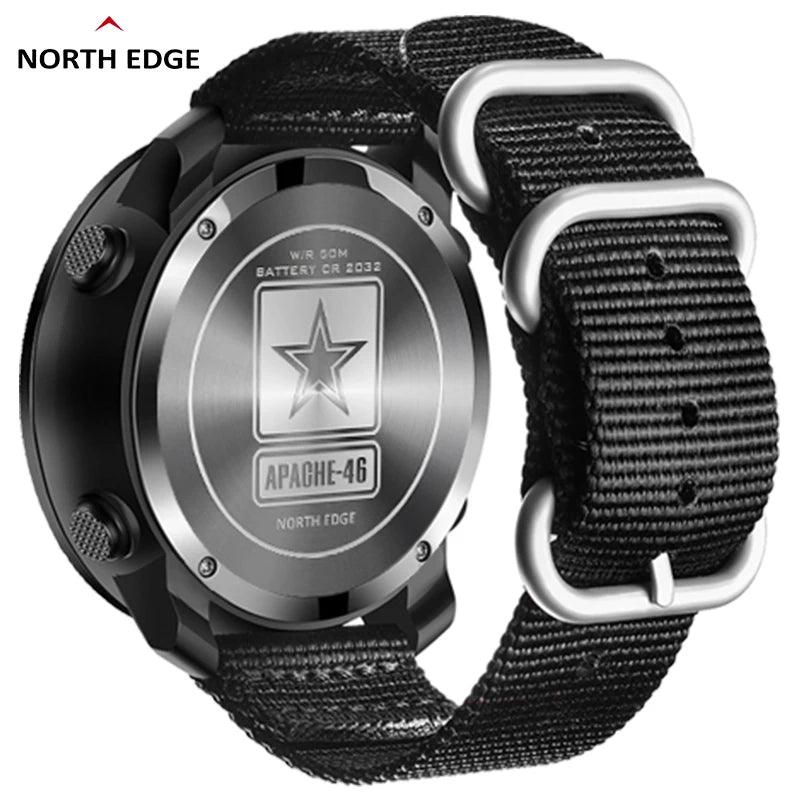 NORTH EDGE APACHE-46 Men Digital Sports Watch with Altimeter Barometer Compass  ourlum.com   