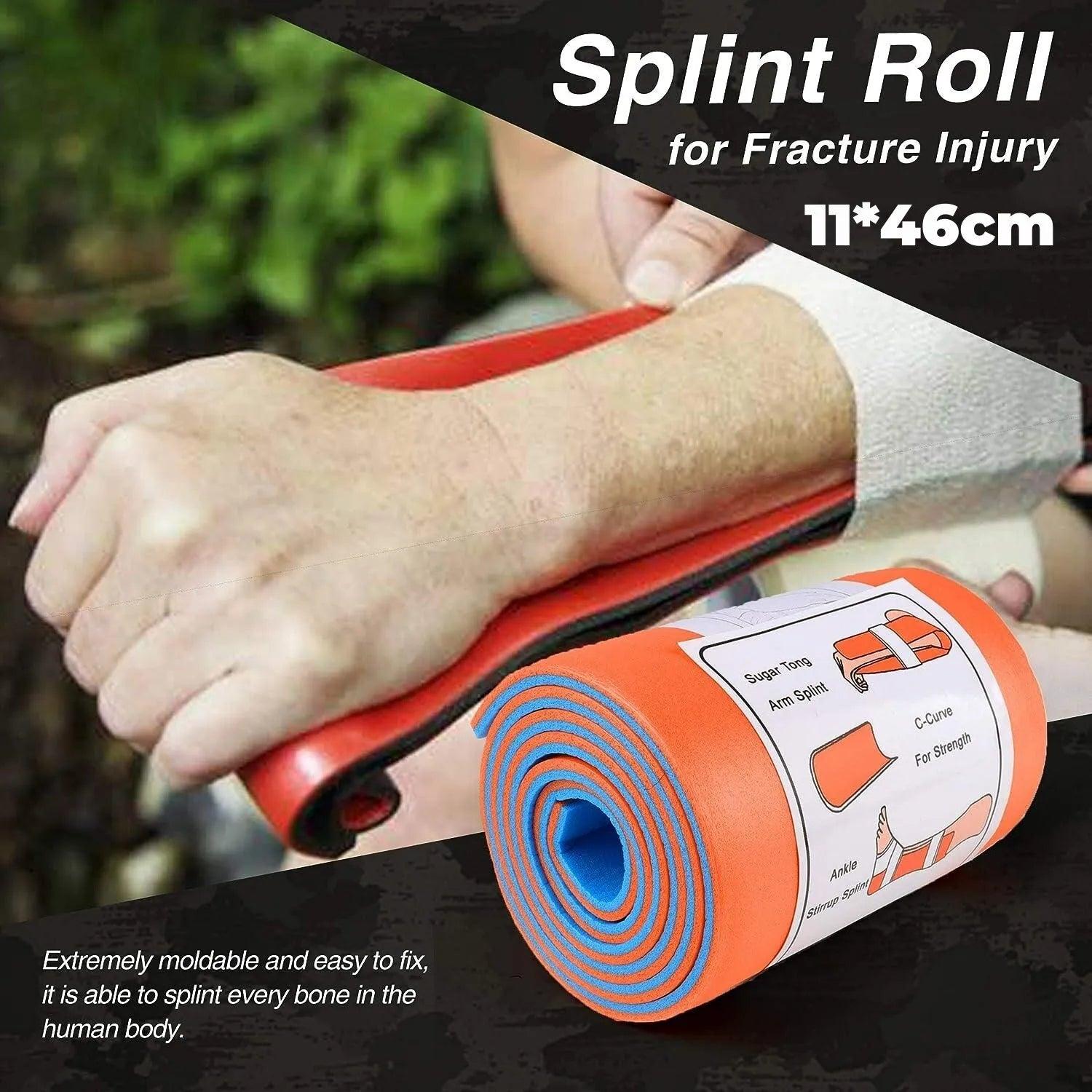 Aluminum Splint Roll: Essential Emergency Bone Support Kit  ourlum.com 11x46cm  