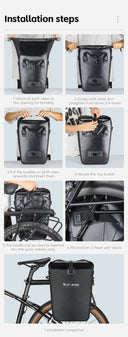 25L Waterproof Cycling Pannier Bag by WEST BIKING Backpack