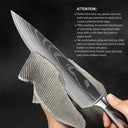 Laser Etched Stainless Steel Chef Cleaver Multi-Purpose Knife