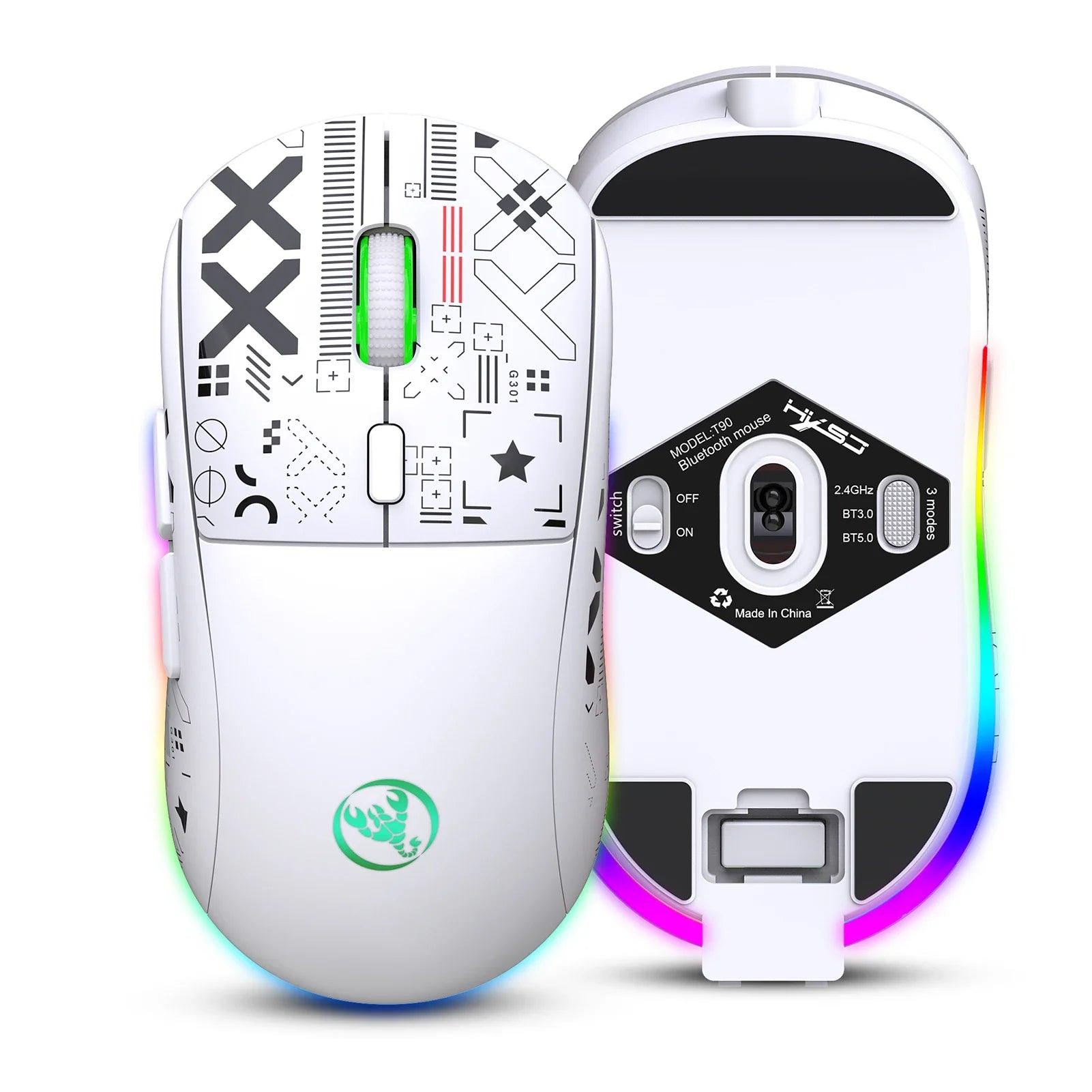 hxsj T90 Wireless RGB Gaming Mouse: Precision and Customization in One  ourlum.com   