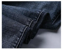 2025 Fashion Classic Blue Black Denim Trousers Men's Jeans