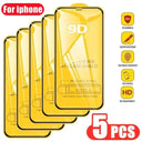 Ultimate 9D Tempered Glass Screen Protector for iPhone - Crystal Clear Protection  ourlum.com For iPhone 6 6S 5Pcs Black 