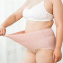 Breathable Cotton High Waist Panties Set Plus Size Comfort