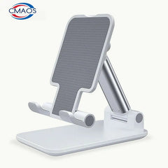 Adjustable Metal Tablet Holder Stand - Foldable & Hands-Free Viewing Support