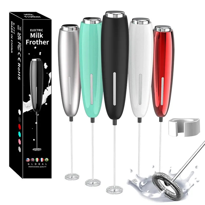 Handheld Milk Frother, Battery Operated Electric Foam Maker and Mixer for Drinks ,Drink Mixer for Coffee, Mini Foamer for Cappuc