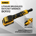 Dewalt DCF512 Cordless Electric Ratchet Wrench 20V Tool