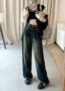 Women's Harajuku Style Loose Wide Leg Jeans Autumn Fashion