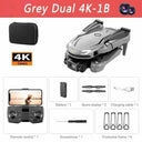  V88 Drone: 8K Aerial Photography Quadcopter with Obstacle Avoidance  ourlum.com Grey Dual 4K-1B  